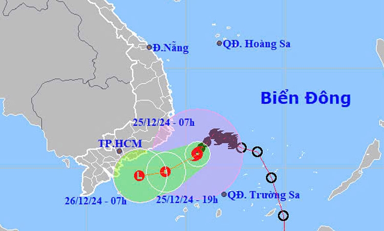 Pabuk moves along south-central coast, causes heavy rain